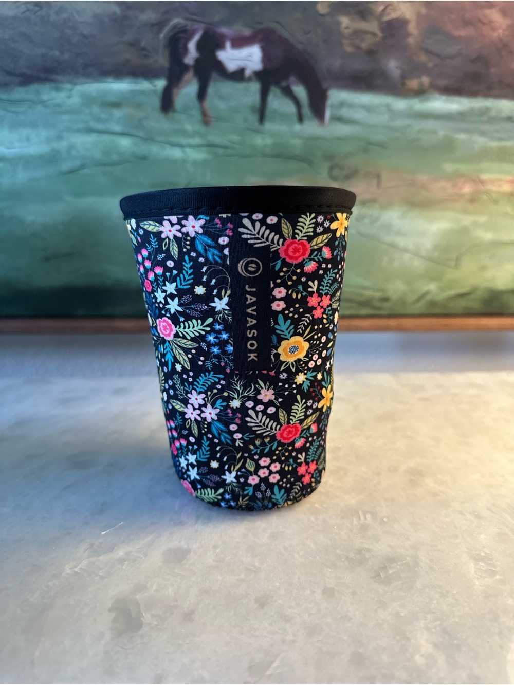 JavaSok Floral Neoprene Drink Cooler - English Garden